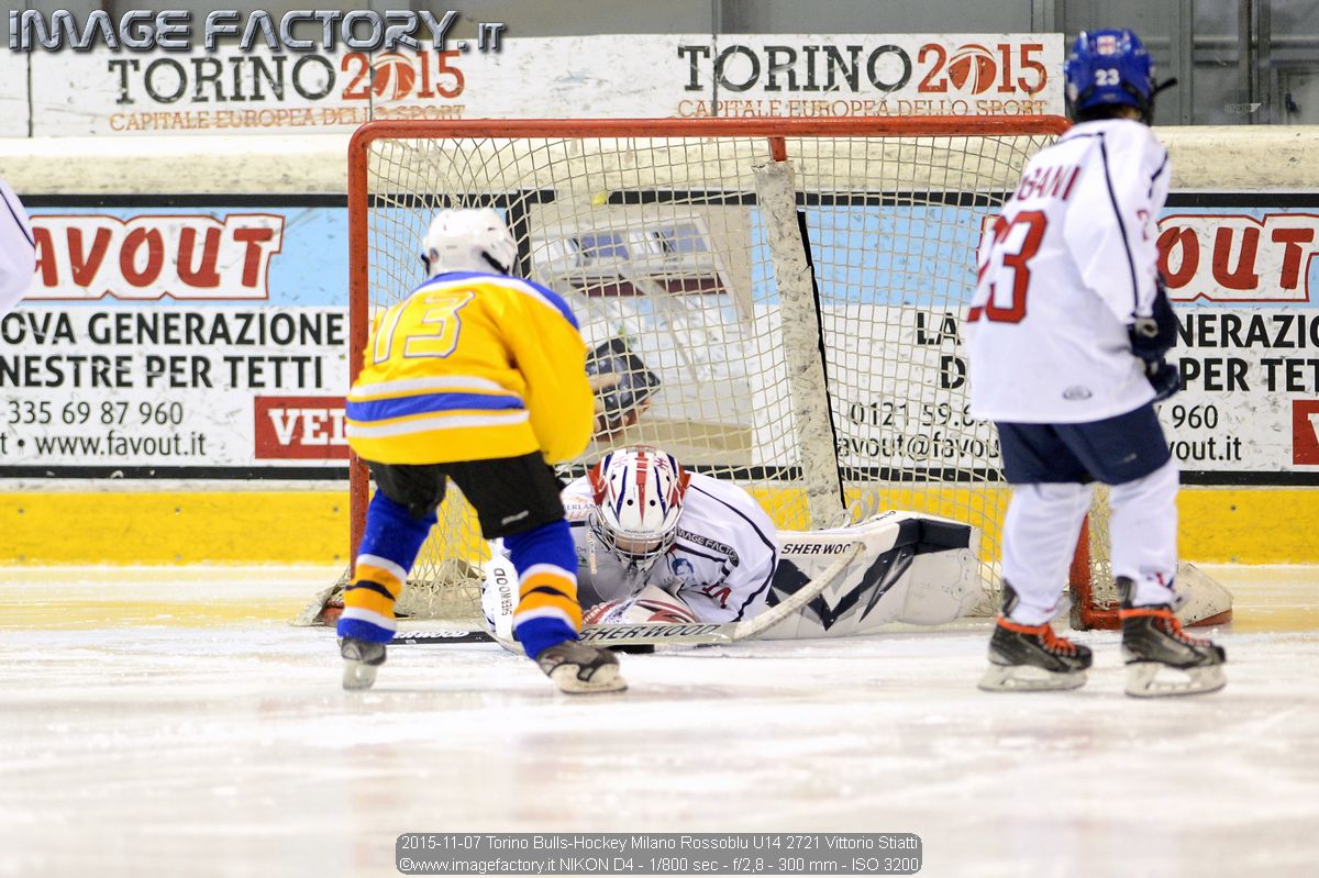 2015-11-07 Torino Bulls-Hockey Milano Rossoblu U14 2721 Vittorio Stiatti